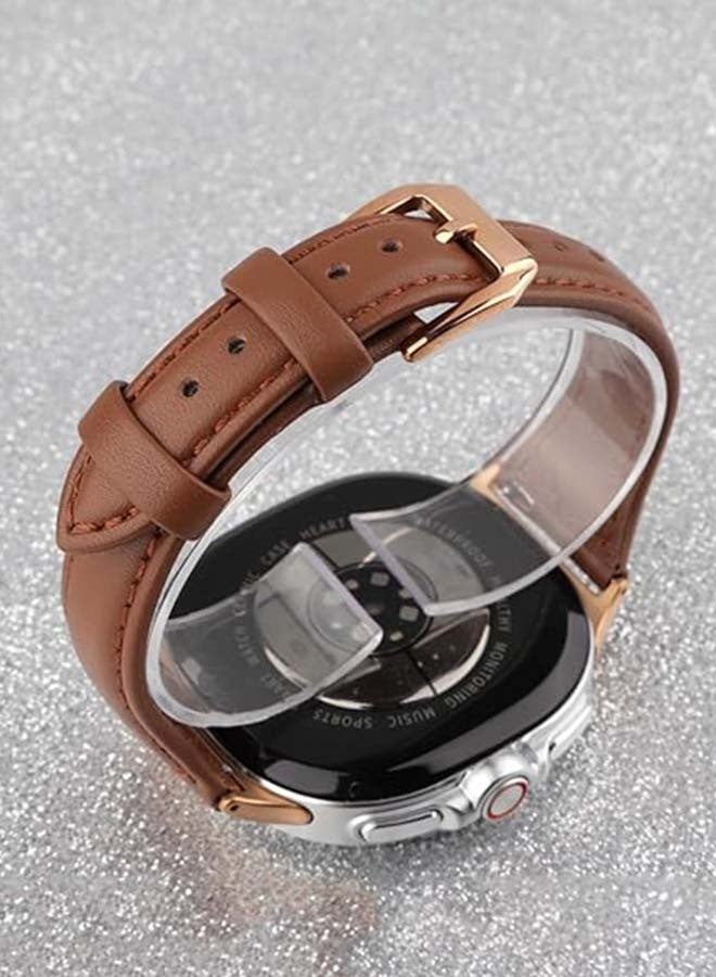 Slim Leather Bands Compatible with Samsung Galaxy Watch 8 40mm/44mm Classic 46mm Straps Wristbands Women - Image 4