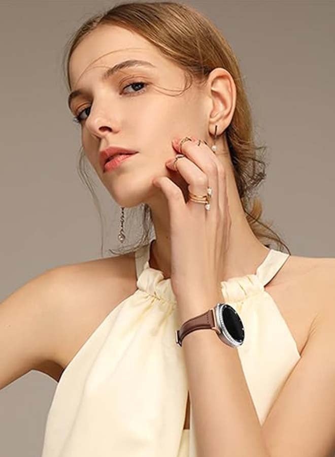 Slim Leather Bands Compatible with Samsung Galaxy Watch 8 40mm/44mm Classic 46mm Straps Wristbands Women - Image 2