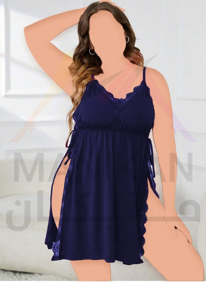 MANIKAN MANIKAN Elegant Women Nightgown With Soft Lace Details  - Image 1