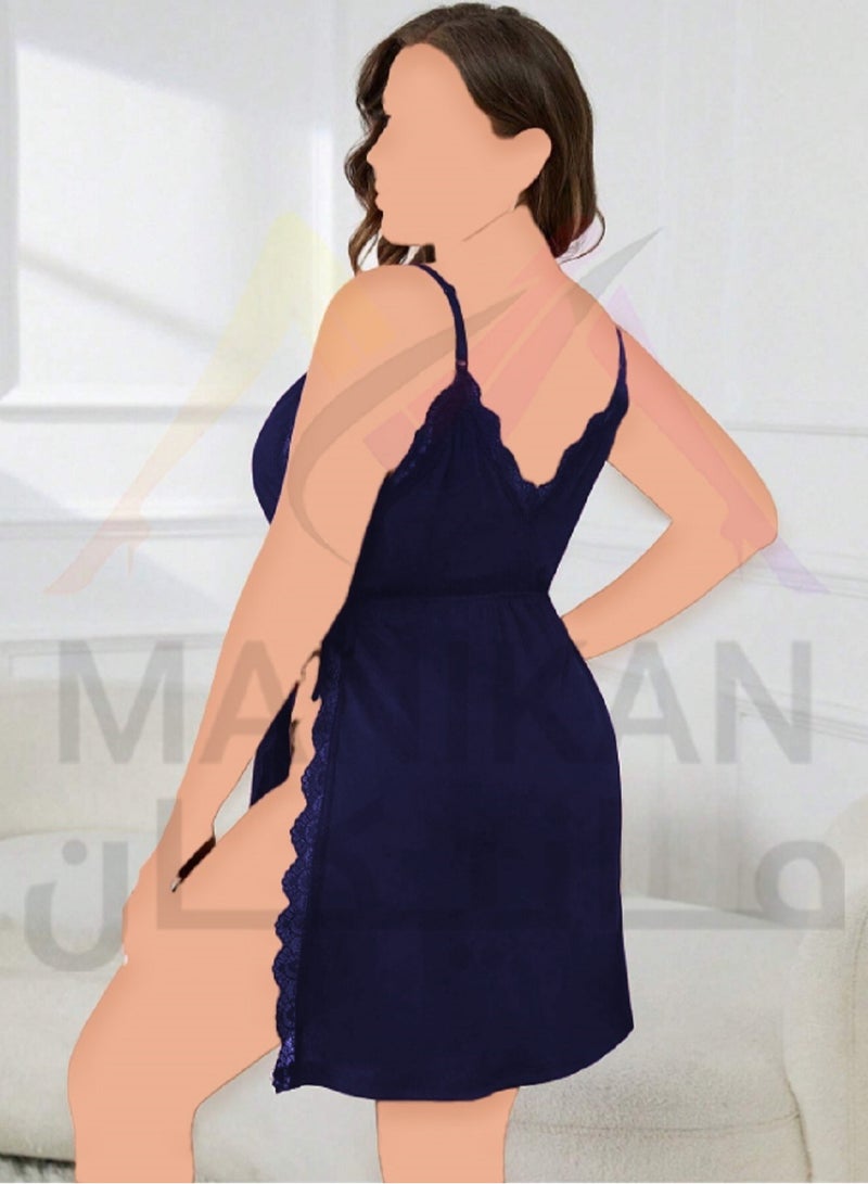 MANIKAN MANIKAN Elegant Women Nightgown With Soft Lace Details  - Image 2