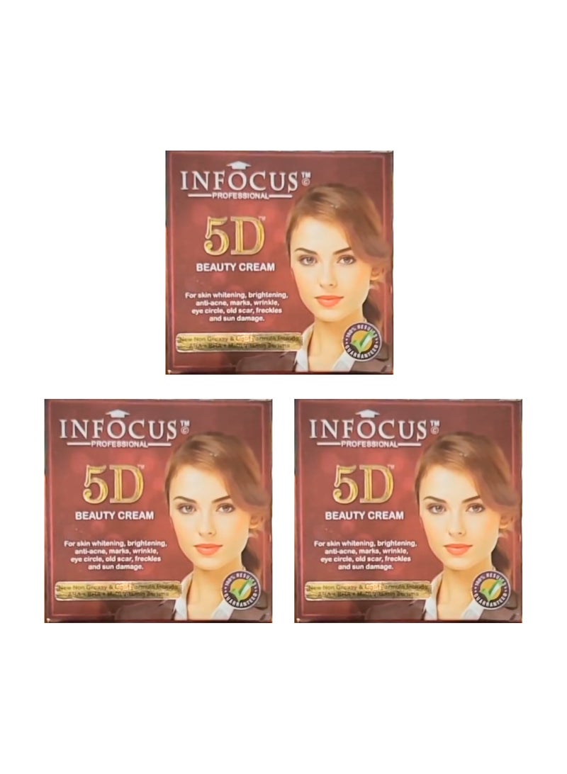 Infocus Professional Pearl Beauty Face Cream - 3x30g