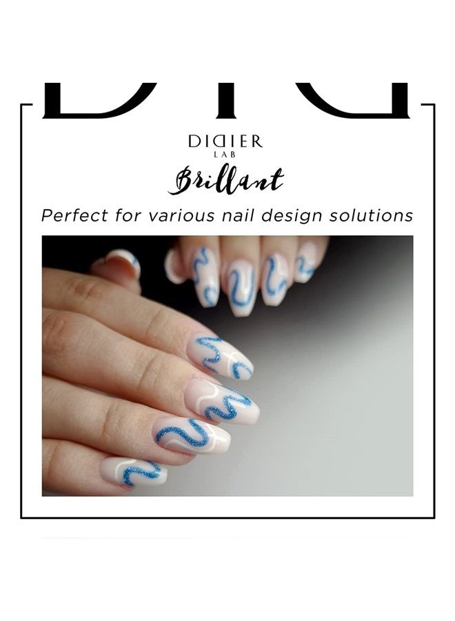 DIDIER LAB – Gel Polish Brillant No 19 – Professional Manicure Pedicure Nail Gel Polish with Sparkling Platinum Hue –Light Reflective Shimmer - Rich Pigment for Complete Nail Coverage – UV LED Lamps - Image 5