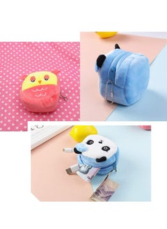 Oasisgalore 4Pcs Cute Animal Plush Coin Purse Coin Pouch Bag Coin Tray Wallet Key Holder Clutch Bags for Gift  - Image 3
