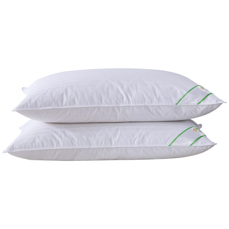 SUFUEE Luxury Goose Feather and Down Pillow Pair with 100 Cotton Cover Standard50 Down