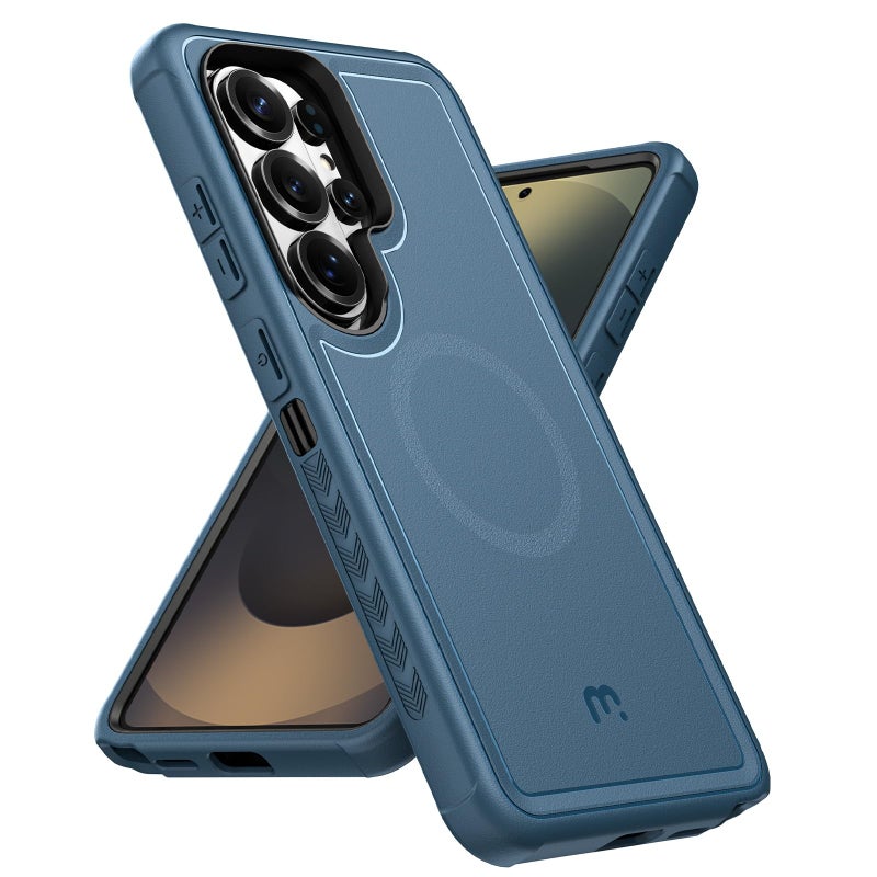 M MYBAT PRO for Samsung Galaxy S26 Ultra Case,Magnetic Cover with Drop-Tested Armor,Heavy Duty Protection Case for Galaxy S26 Ultra,Shockproof Cover|Supports Wireless Charging Blue - Image 1