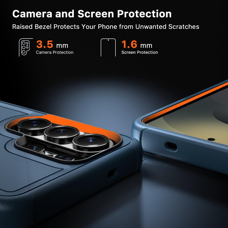 M MYBAT PRO for Samsung Galaxy S26 Ultra Case,Magnetic Cover with Drop-Tested Armor,Heavy Duty Protection Case for Galaxy S26 Ultra,Shockproof Cover|Supports Wireless Charging Blue - Image 3