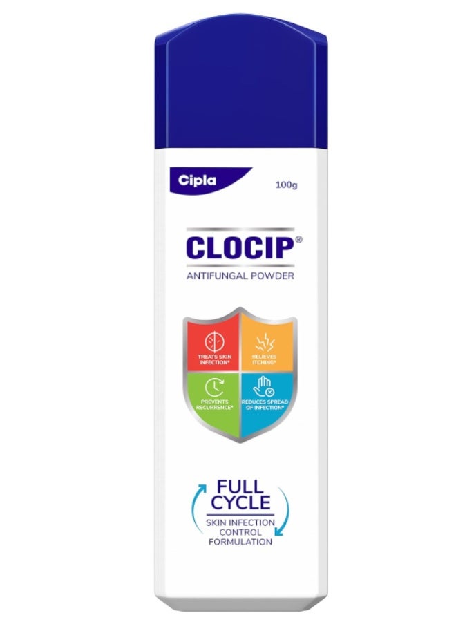 Cipla Clocip Antifungal Powder 100gm - Image 1