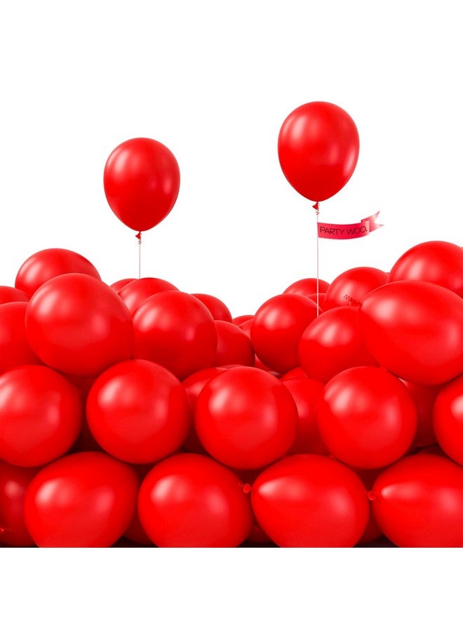 PartyWoo بالونات PartyWoo حمراء 50 قطعة 5 بوصة صغيرة ميني مات حمراء بالونات لاتكس للتخرج والزفاف ويوم الاستقلال ويوم الحب ويوم الذكرى وعيد الميلاد وحفلات الخطوبة والاحتفالات الحزينة - Image 1