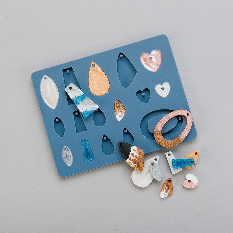 Sculpey Sculpey Tools Flexible Oven Safe Silicone Jewelry Mold is the Great jewelry tool for earrings necklaces and bracelets Use with oven bake clay Liquid Sculpey and resin  - Image 2
