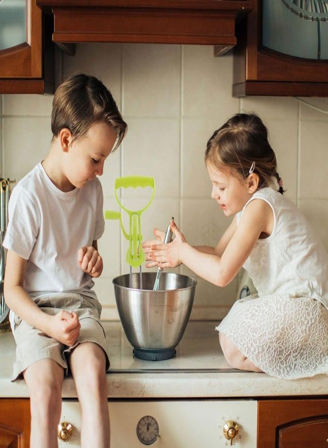 FUNOMOCYA Hand Crank Manual Egg Beater Stainless Steel Mixer with Ergonomic Handle for Efficient Multi-Functional Kitchen Mixing and Baking 11.81X5.11X3.14In - Image 3