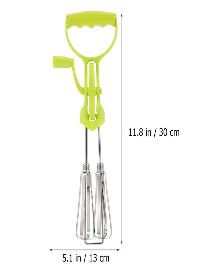 FUNOMOCYA Hand Crank Manual Egg Beater Stainless Steel Mixer with Ergonomic Handle for Efficient Multi-Functional Kitchen Mixing and Baking 11.81X5.11X3.14In - Image 2