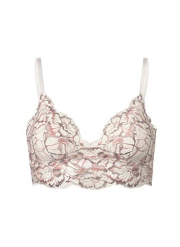 Tchibo Women Slightly Padded Non Wire Soft Bra, White Combo  - Image 2