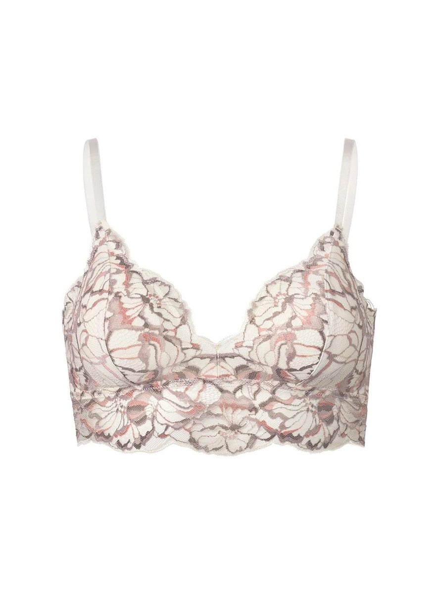 Tchibo Women Slightly Padded Non Wire Soft Bra, White Combo  - Image 2
