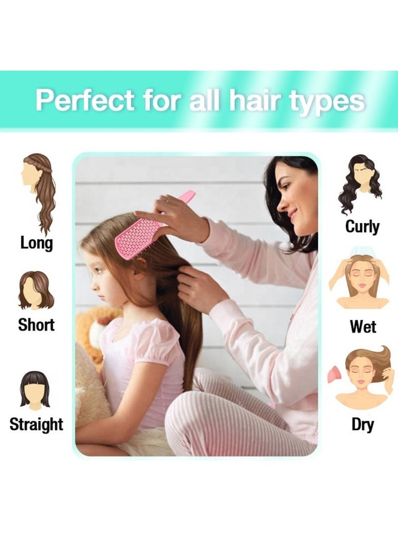 Prime HairBrush for Wet Curly Detangling Hair Scalp Massage Comb Easy to Clean Comb Blow Dry Styling Curling Straightening Tools for Salon Home Use  - Image 5