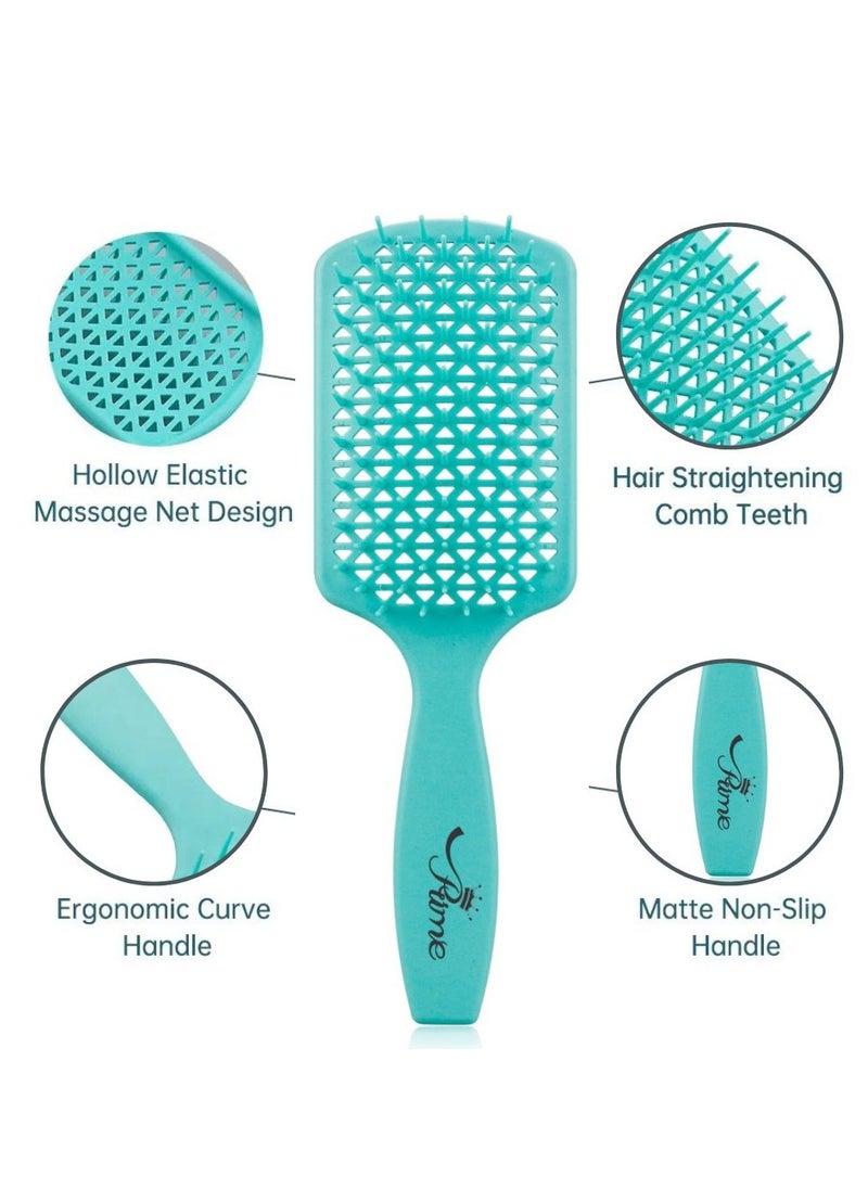 Prime HairBrush for Wet Curly Detangling Hair Scalp Massage Comb Easy to Clean Comb Blow Dry Styling Curling Straightening Tools for Salon Home Use  - Image 2