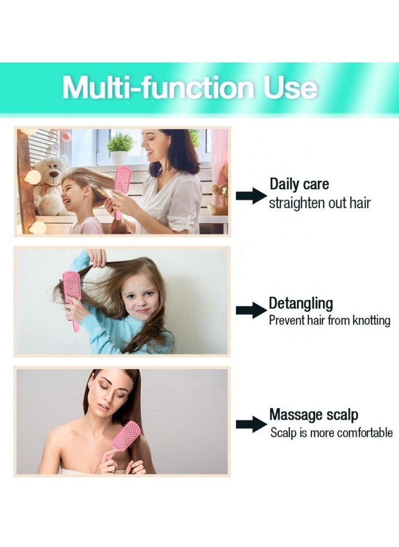 Prime HairBrush for Wet Curly Detangling Hair Scalp Massage Comb Easy to Clean Comb Blow Dry Styling Curling Straightening Tools for Salon Home Use  - Image 4