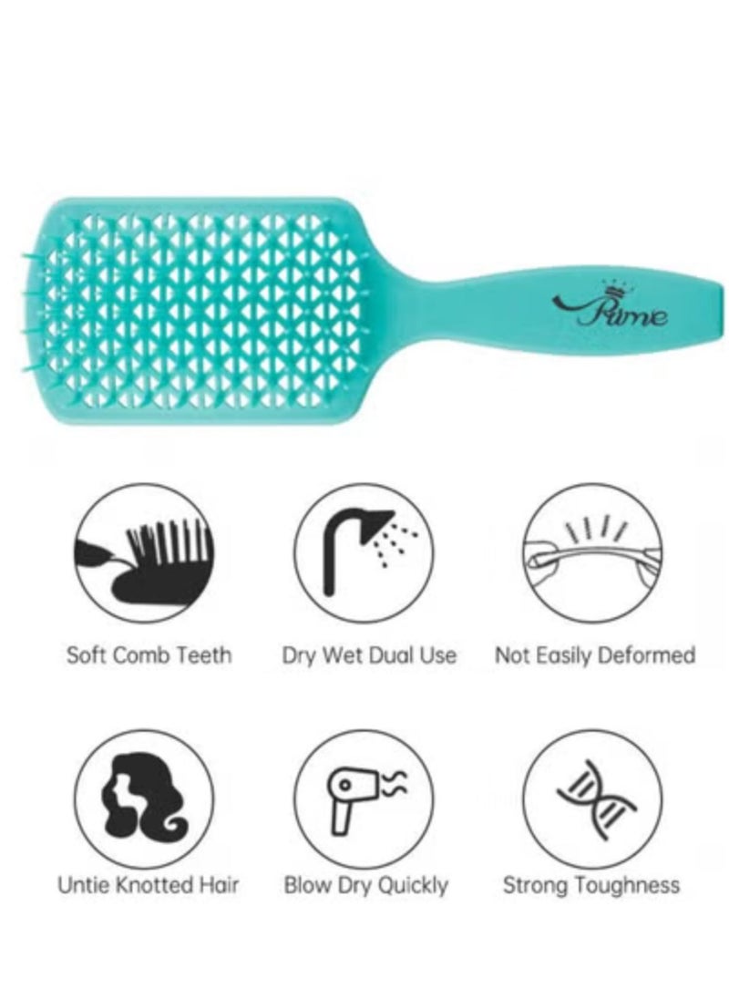 Prime HairBrush for Wet Curly Detangling Hair Scalp Massage Comb Easy to Clean Comb Blow Dry Styling Curling Straightening Tools for Salon Home Use  - Image 3