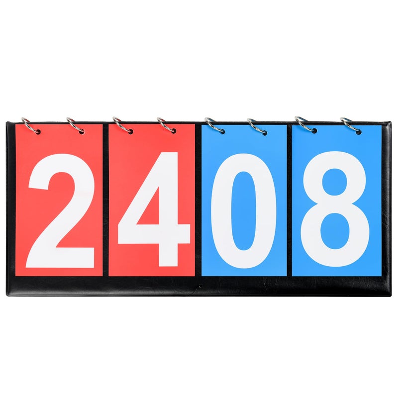 I-MART 4-Digit Portable Flip Scoreboard, Easy Flip Score Keeper for Cornhole Volleyball Basketball Football Tennis Baseball Soccer Ping Pong Games, Double-Sided Display for Indoor Outdoor Sports - Image 2