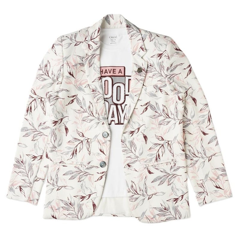 CAVIO Boys Printed Blazer with T-Shirt - Image 1