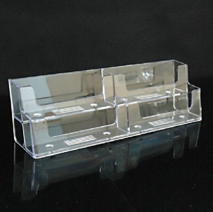 SourceOne LLC 2 Tier , Double Wide Premium Acrylic Business Card Holder - Image 2