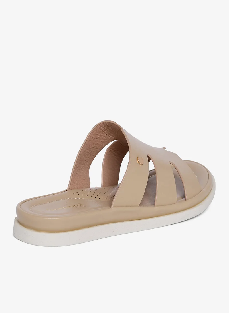 Geoomnii BEIGE Geoomnii Comfort Slide Sandals for Women – Cushioned Slip-On Casual Sandals for Daily Wear, Home, Travel & Walking for Women | Best Price UAE