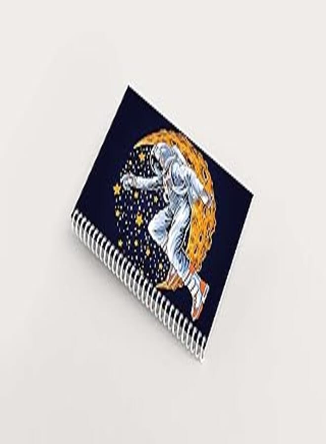 Premium Notebook - 100 Page 15 * 8in - Astronaut Lying On The Moon, A5,15X20