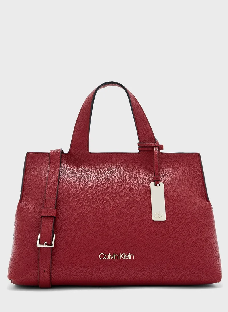 CALVIN KLEIN Neat Double Handle Shoulder Strap Tote