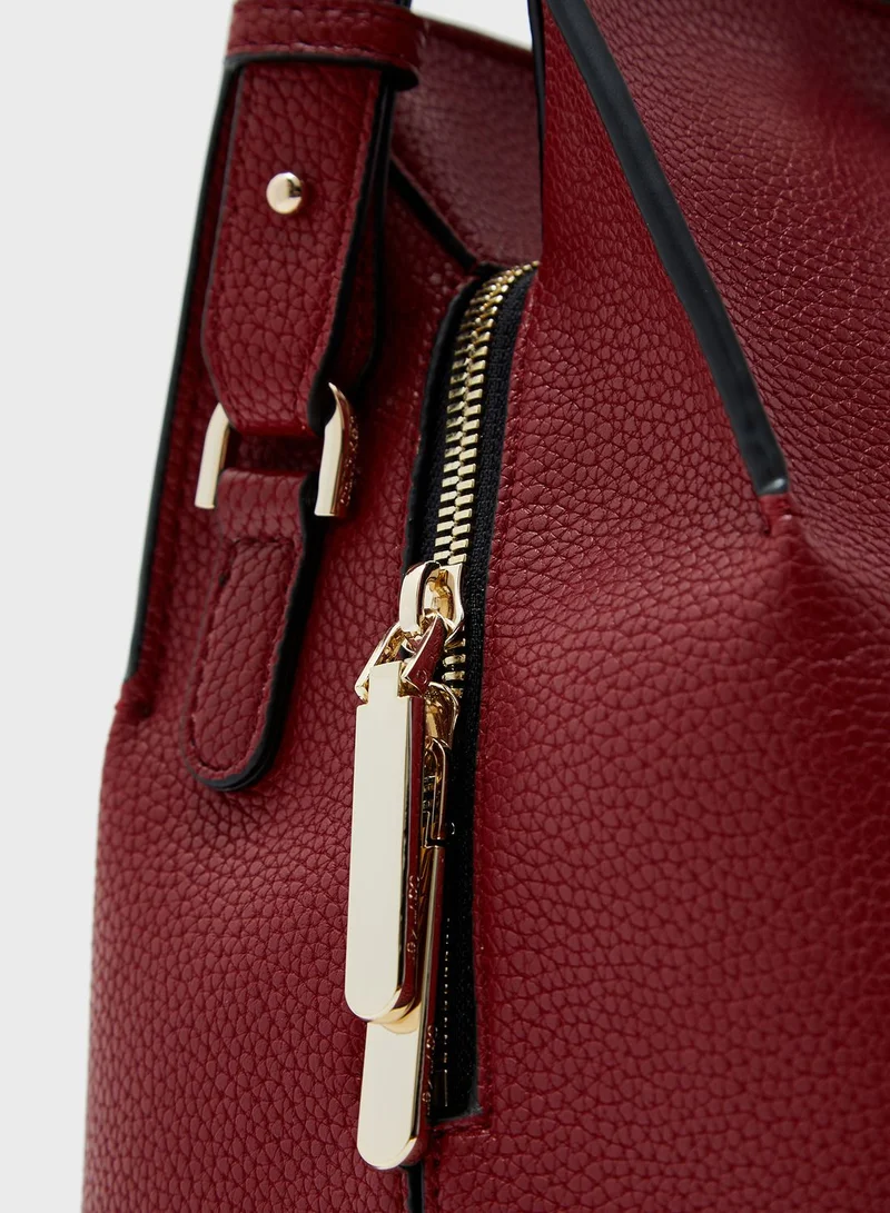 CALVIN KLEIN Neat Double Handle Shoulder Strap Tote
