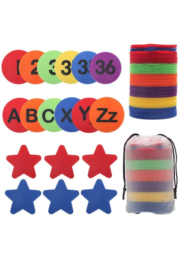 Hoedia 70Pcs Carpet Markers Floor Dots Multicolour Spot Marker,Magic Carpet Spots For Classroom Supplies Elementary School Kindergarten Daycare Decoration（26 Letters + 36 Numbers + 8 Stars） - Image 1