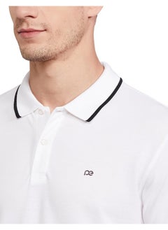 Peter England Peter England Men's Slim Fit T-Shirt (PCKPSSGBH37150_White L)  - Image 2