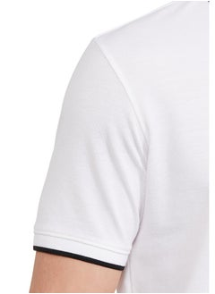 Peter England Peter England Men's Slim Fit T-Shirt (PCKPSSGBH37150_White L)  - Image 3