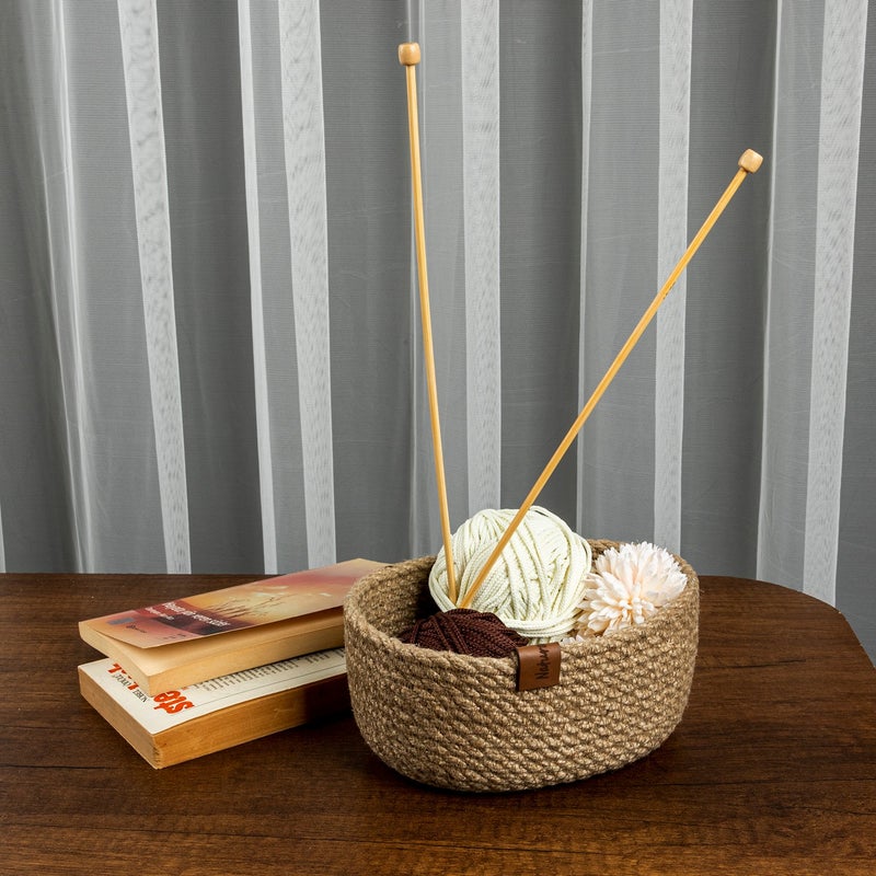 Naturalove Decorative Jute Basket - Oval / Small Size - Image 1