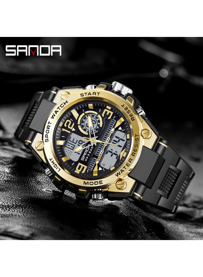 Sanda Electronic Watch For Men, Students, Sports, Waterproof, Luminous, For Middle And High School Students, Military Enlistment, Outdoor Timing Digital Watch - Image 1