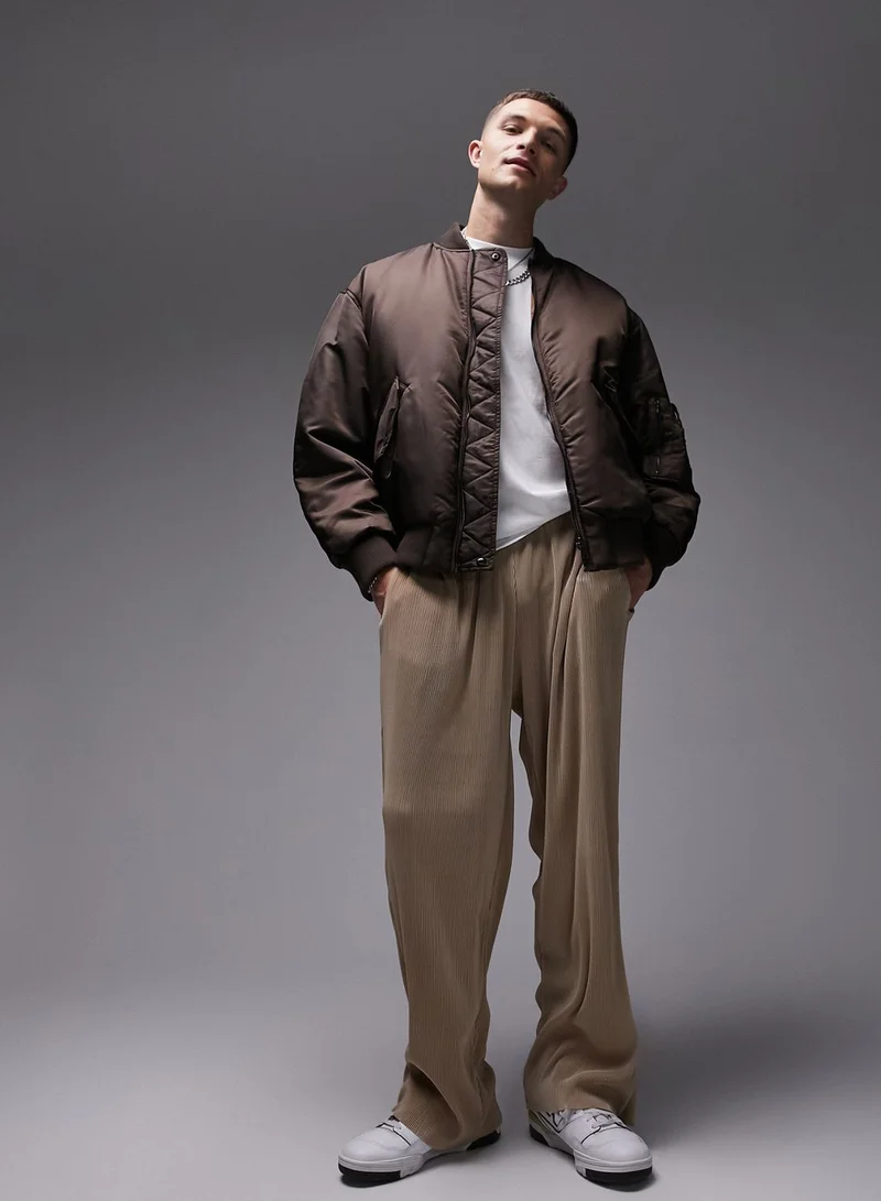 TOPMAN Essential Straight Fit Plisse Sweatpants