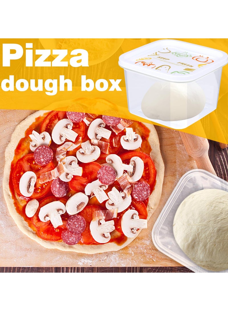SYOSI Pizza Dough Proofing Box, Set of 12 Large Stackable Dough, with Sealing Lids Bread Dough Container Pizza Dough with Covers Food Storage Container for Home Kitchen Camping - 5.3” x 5.3” x 3.5” - Image 5