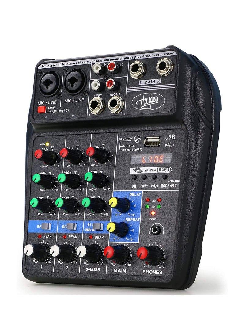 4 Channel Mixer, DJ Mixing Console, with Bluetooth, 48V Phantom Power Monitor Karaoke System USB Mixer Audio - pzsku/ZA3CB731157A2098F9DC7Z/45/_/1732789989/1f39f229-1e00-4312-8f39-bb9cf4808c86