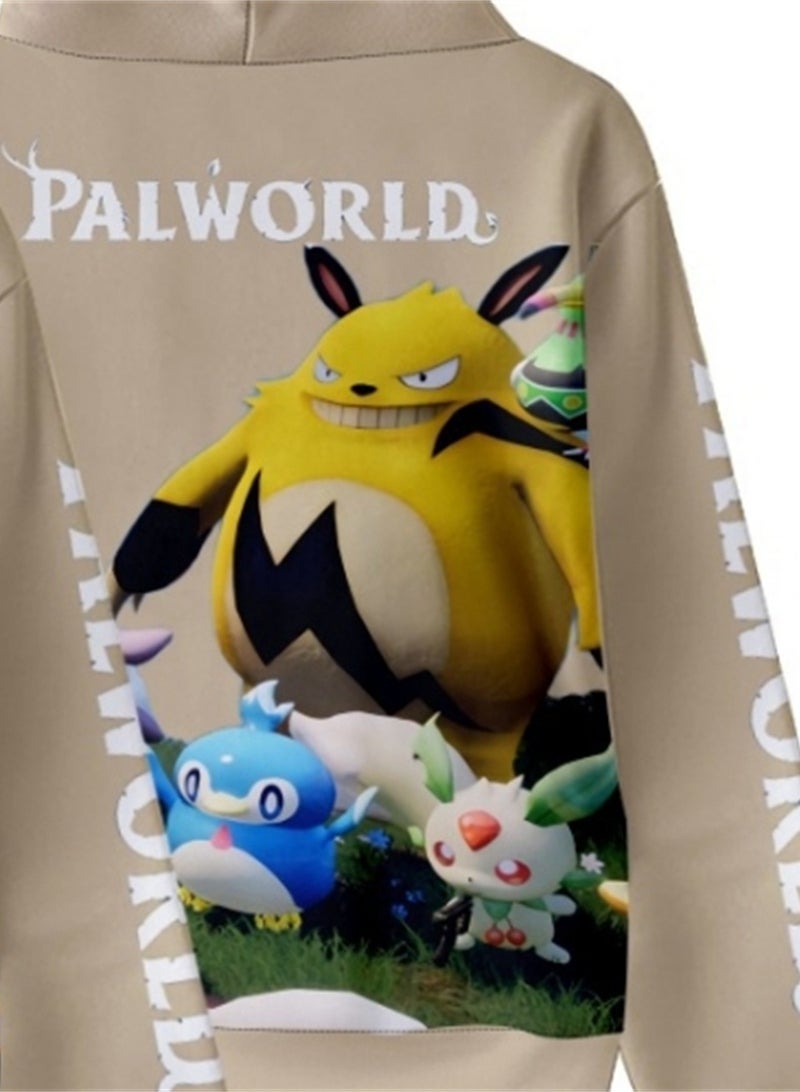 Palworld Phantom Beast Pallu 3D Digital Printing Cat Ears Hooded Sweatshirt - Image 4