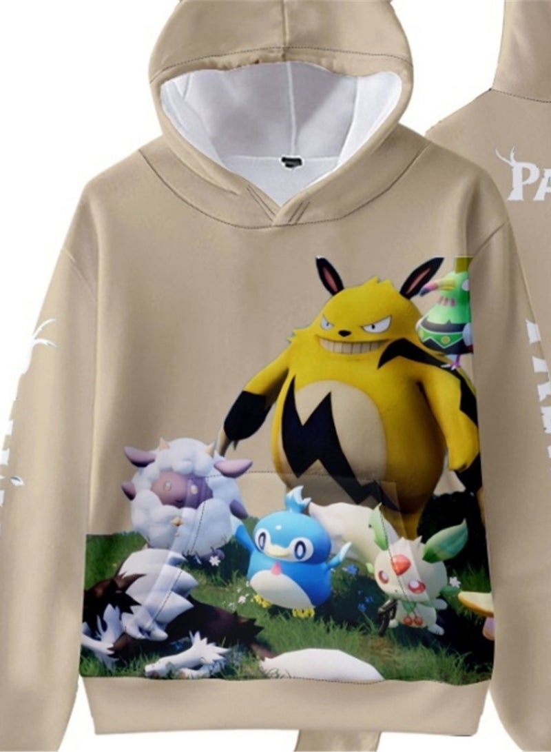 Palworld Phantom Beast Pallu 3D Digital Printing Cat Ears Hooded Sweatshirt - Image 3