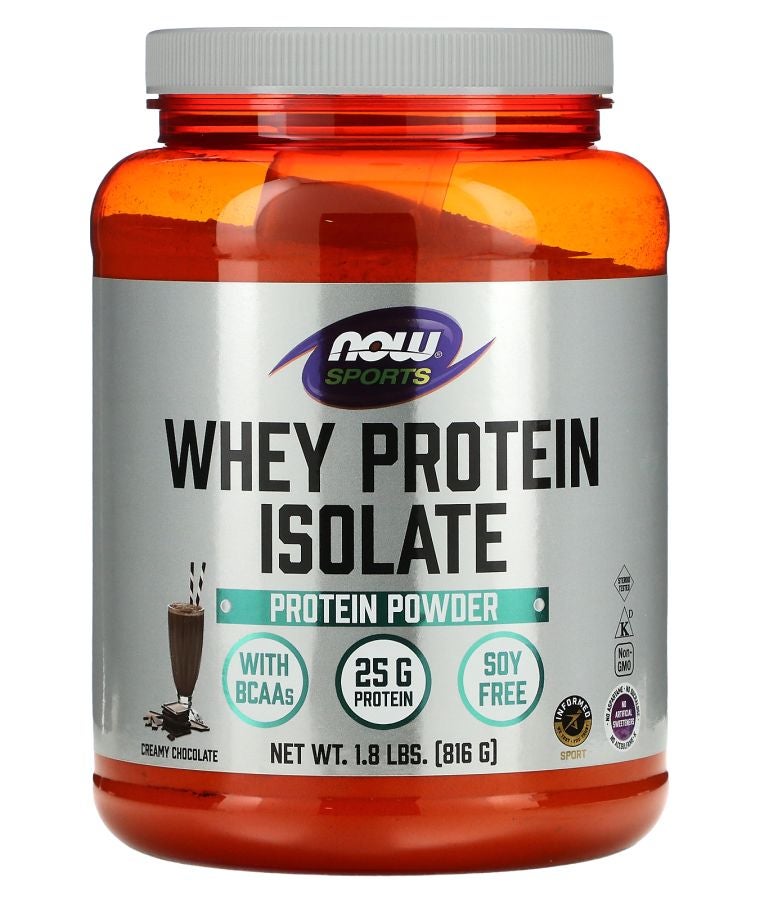 now Sports Whey Protein Isolate Creamy Chocolate 1.8 lbs (816 g)
