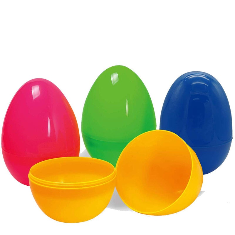 24 Fillable Plastic Easter Egg Hunt Party Supply Pack - 3" Assorted Color Plastic Eggs