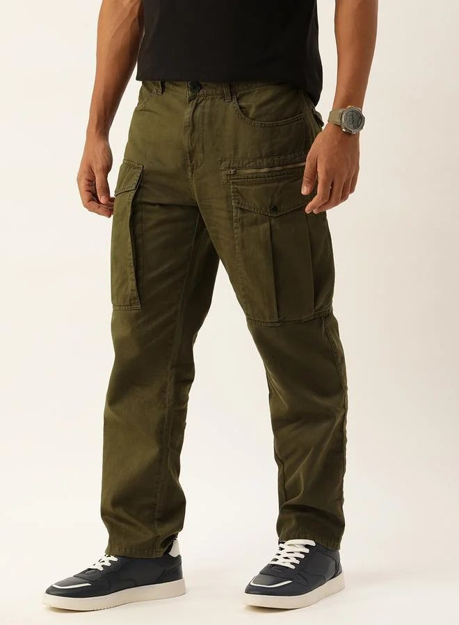 ستايلي Men Relaxed Fit Cotton Cargo Trousers By Bene Kleed