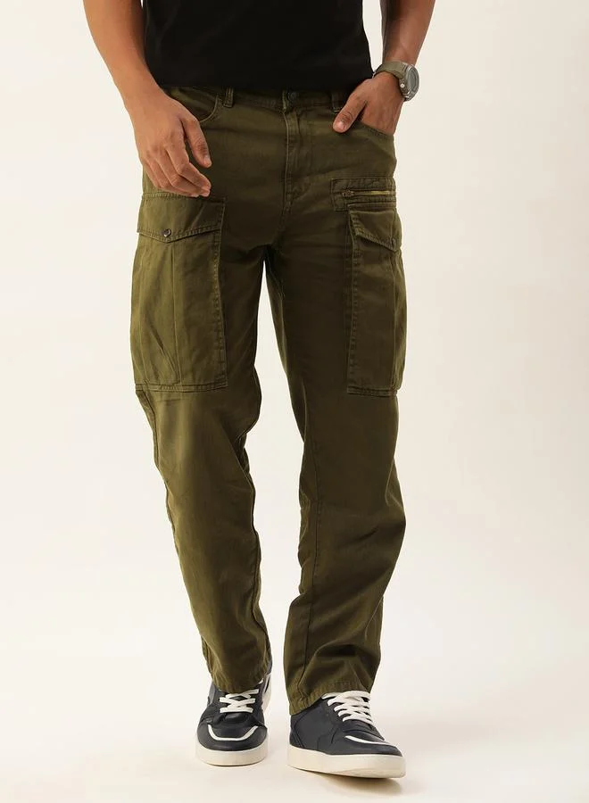 ستايلي Men Relaxed Fit Cotton Cargo Trousers By Bene Kleed