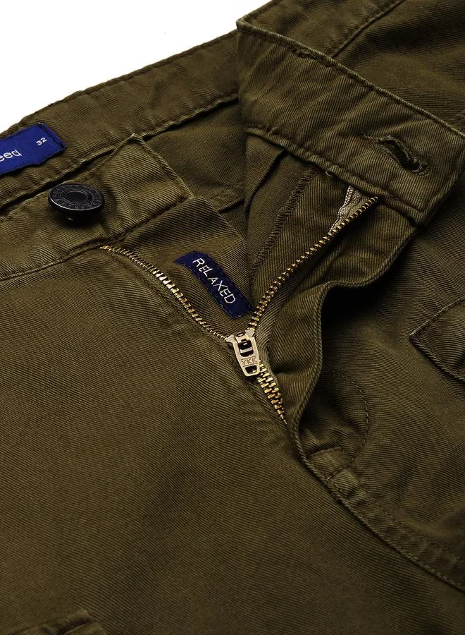 Styli Men Relaxed Fit Cotton Cargo Trousers By Bene Kleed