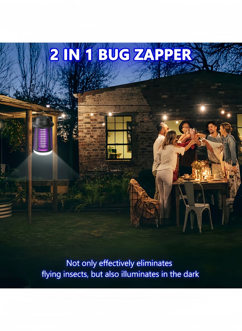 ليشب مبيد للحشرات في الهواء الطلق، ومبيد للبعوض مزود بضوء الصمام الثنائي الباعث للضوء، ومفخ للذباب في الهواء الطلق وفي الأماكن المغلقة، ومفخ للذباب الكهربائي القاتل للحشرات، مناسب للحديقة - Image 5