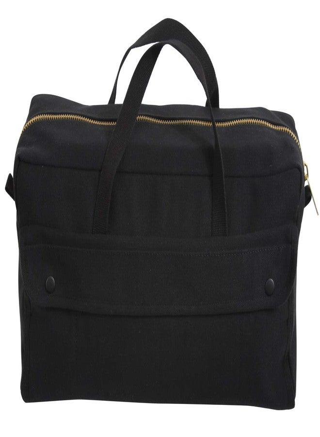 Rothco Canvas Jumbo Tool Bag With Brass Zipper, Black - Image 4