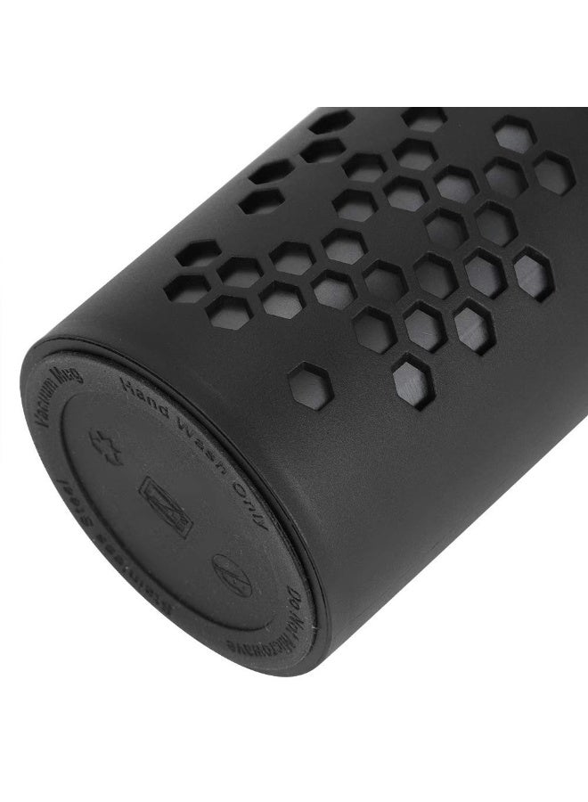 هابي هوم زجاجة مياه مصنوعة من الستانلس ستيل، معزولة ومفرغة من الهواء تحافظ على برودة/ سخونة مشروبك حتى 12 ساعة مزودة بمصفاة للشاي، وزجاجة شاي أعشاب/ليمون/أخضرللاستخدام المحمول للأصدقاء والمدرسة والمنزل والمكتب والسفر (450 مل) - Image 3