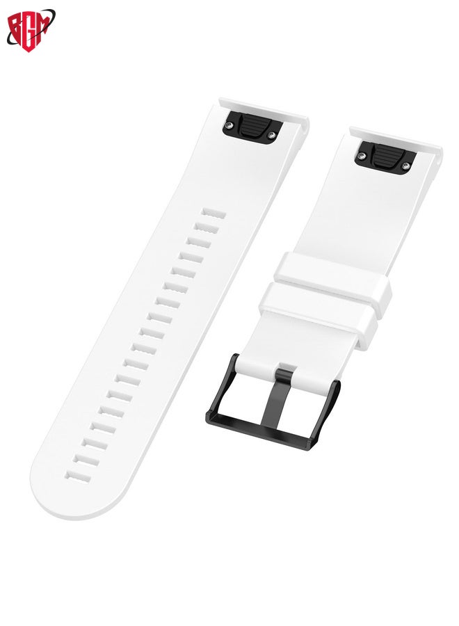 BGM Watch Band Strap For Garmin Fenix 5X (26mm) Fenix3 / Fenix3 HR Silicone Watch Band(White)  - Image 3