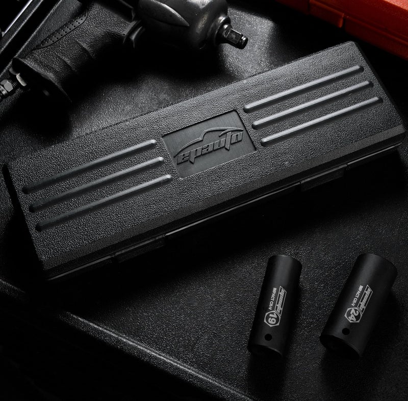 EPAuto 1/2-Inch Drive Metric Deep Impact Socket Set, Cr-V, 6 Points, 11 Sockets - Image 5