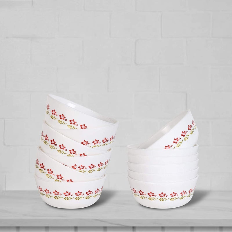 Cutting EDGE Bowl 300ml Red Flower Pack of 12 - Image 3