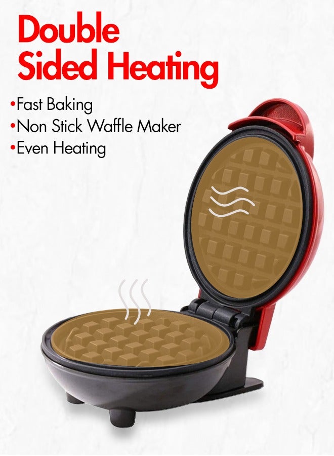  متجر جليكسن صانعة وافل صغيرة 4 إنش – آلة وافل مدمجة وغير لاصقة للإفطار والحلويات والمزيد | سهلة التنظيف وتوفّر المساحة - Image 3
